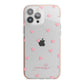 Pink Hearts with Custom Name iPhone 13 Pro Max TPU Impact Case with Pink Edges