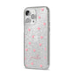 Pink Hearts with Custom Name iPhone 14 Pro Max Glitter Tough Case Silver Angled Image