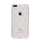 Pink Hearts with Custom Name iPhone 8 Plus Bumper Case on Silver iPhone