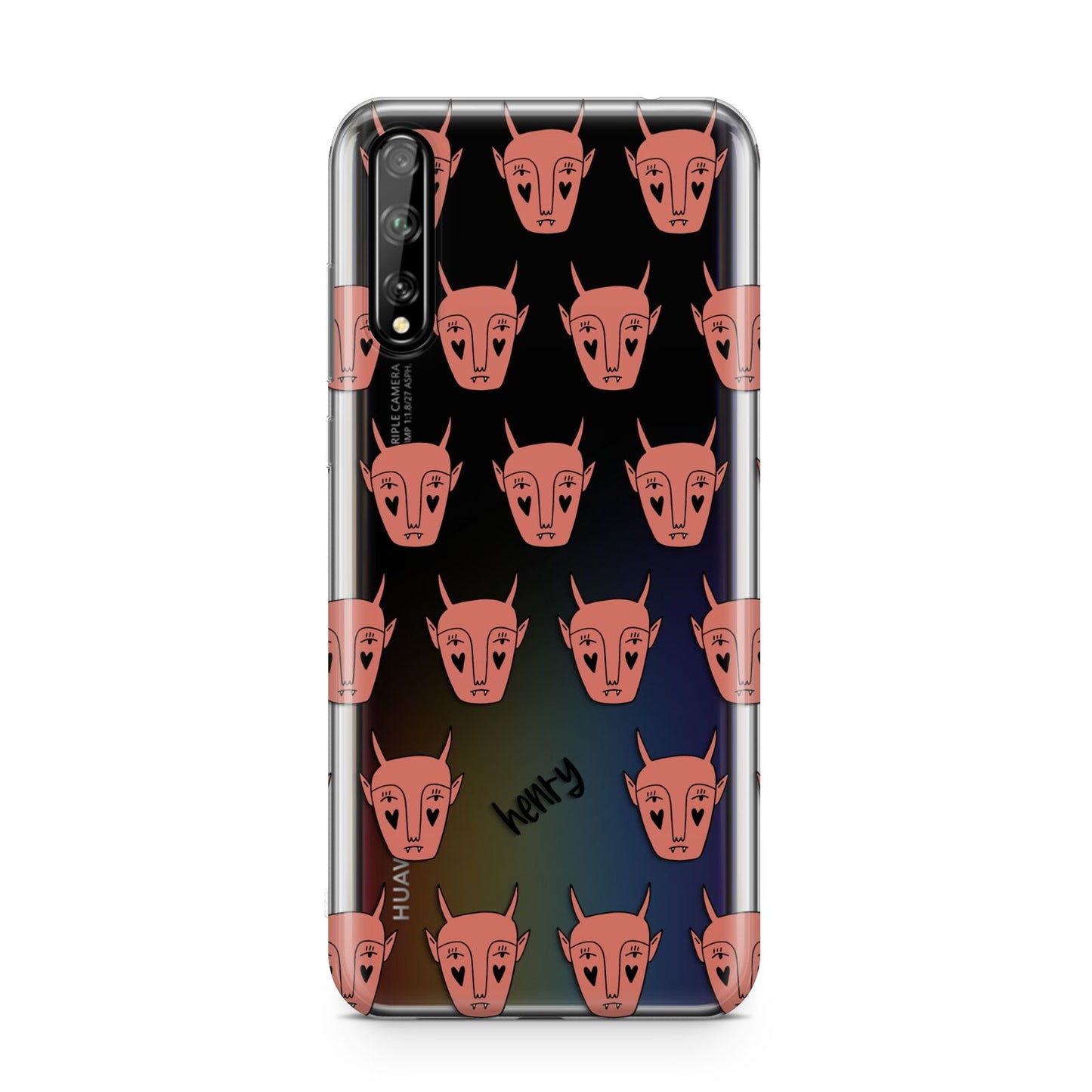 Pink Horned Halloween Personalised Huawei Enjoy 10s Phone Case