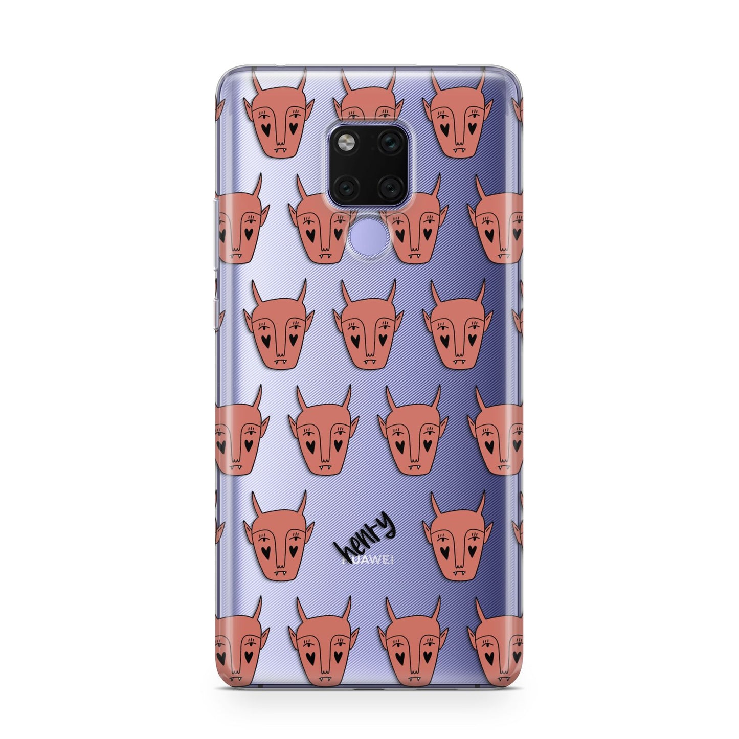 Pink Horned Halloween Personalised Huawei Mate 20X Phone Case