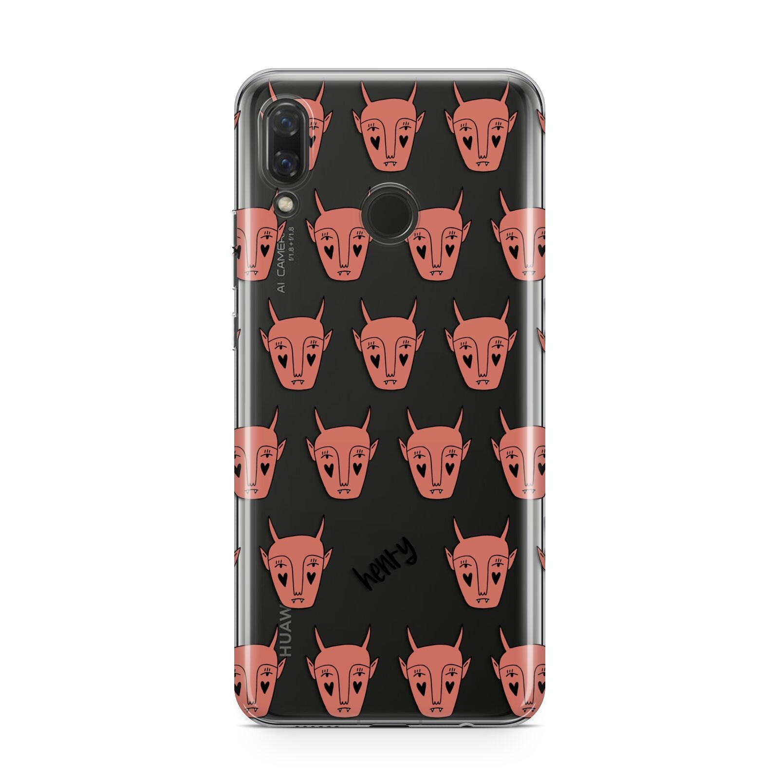 Pink Horned Halloween Personalised Huawei Nova 3 Phone Case