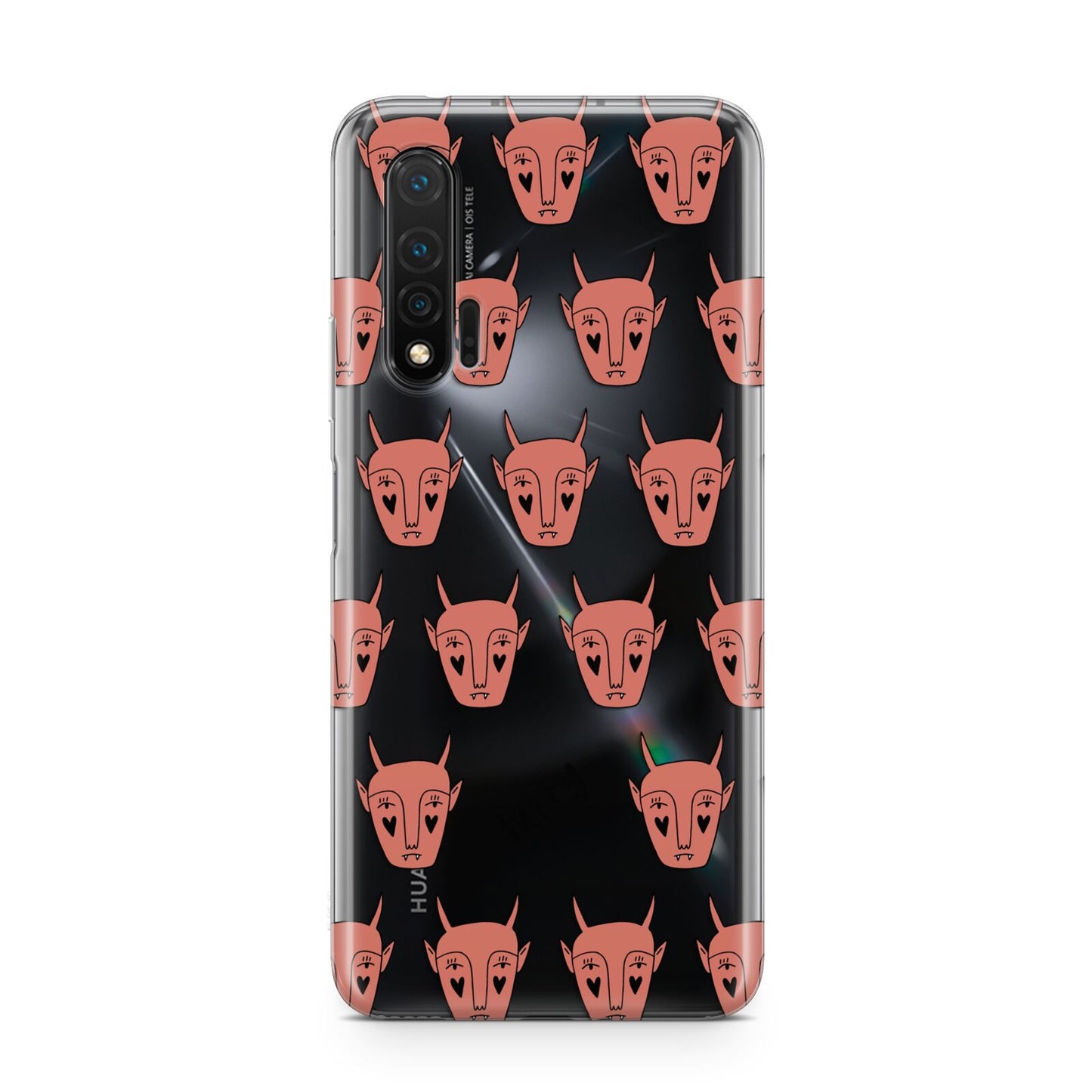 Pink Horned Halloween Personalised Huawei Nova 6 Phone Case