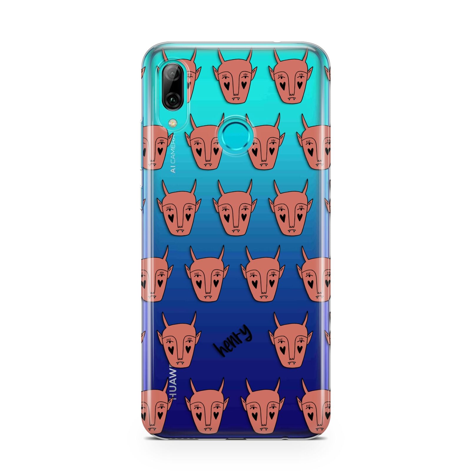 Pink Horned Halloween Personalised Huawei P Smart 2019 Case