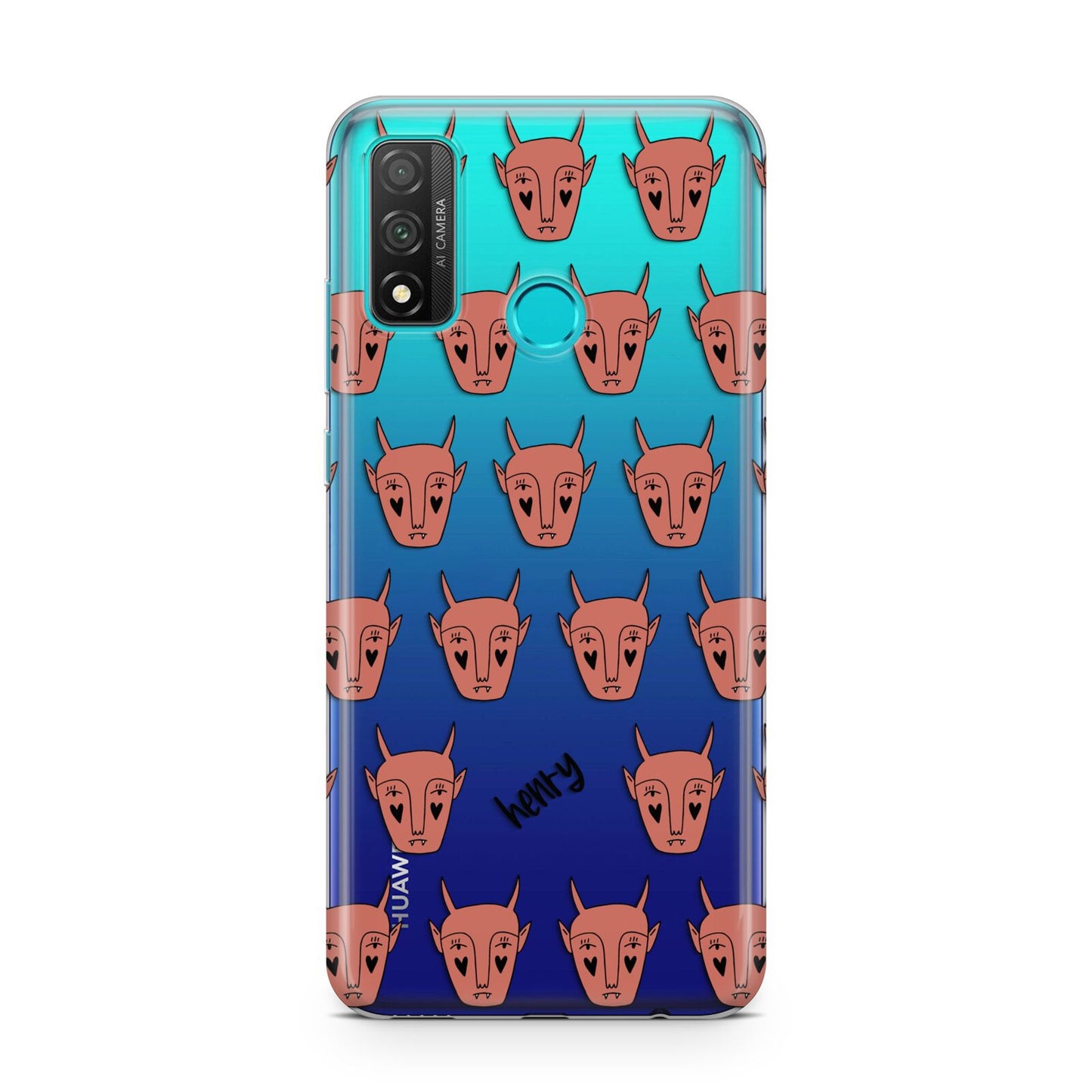 Pink Horned Halloween Personalised Huawei P Smart 2020