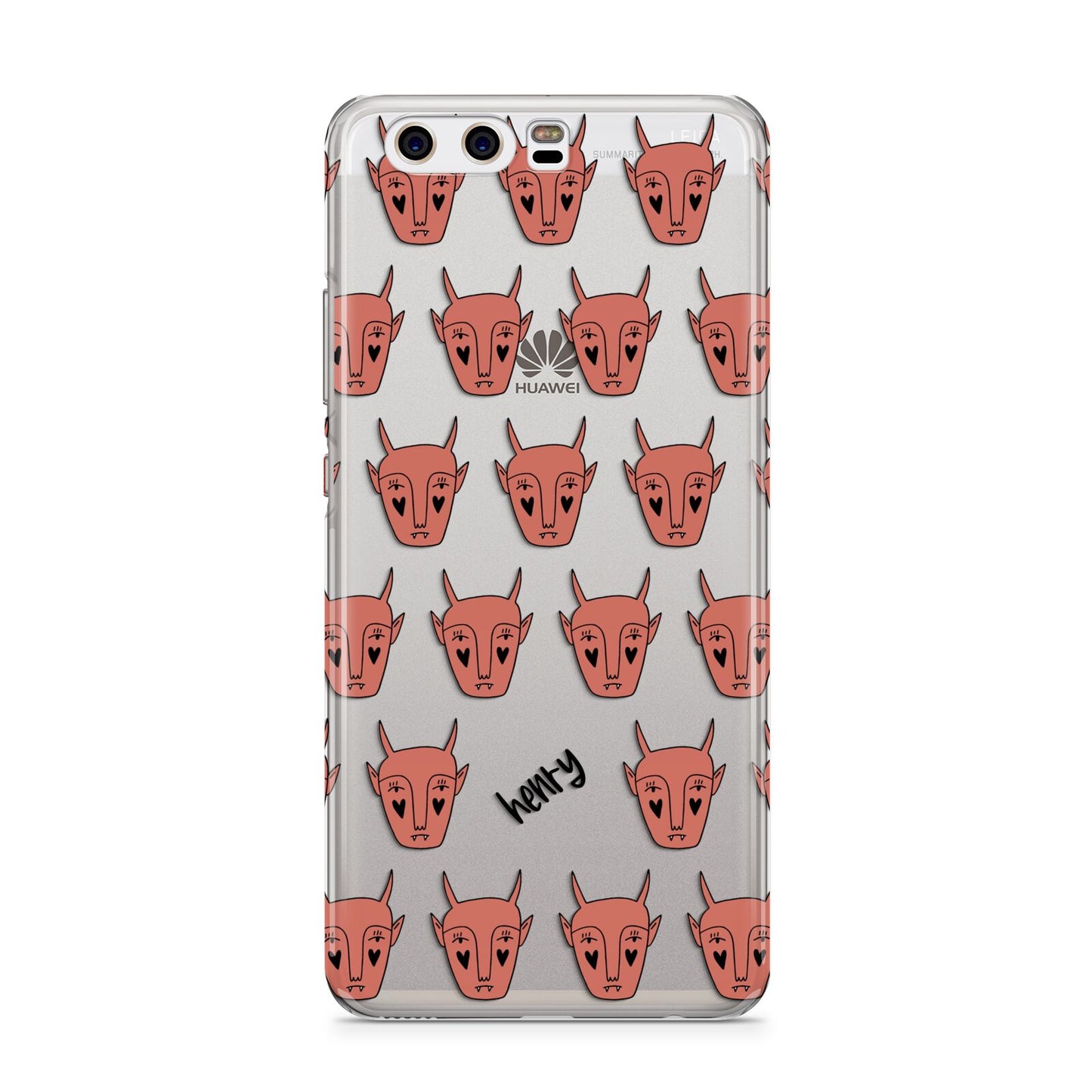 Pink Horned Halloween Personalised Huawei P10 Phone Case