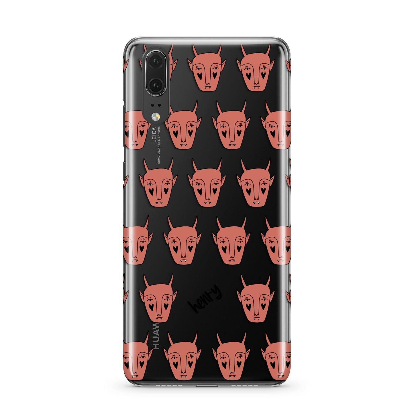 Pink Horned Halloween Personalised Huawei P20 Phone Case