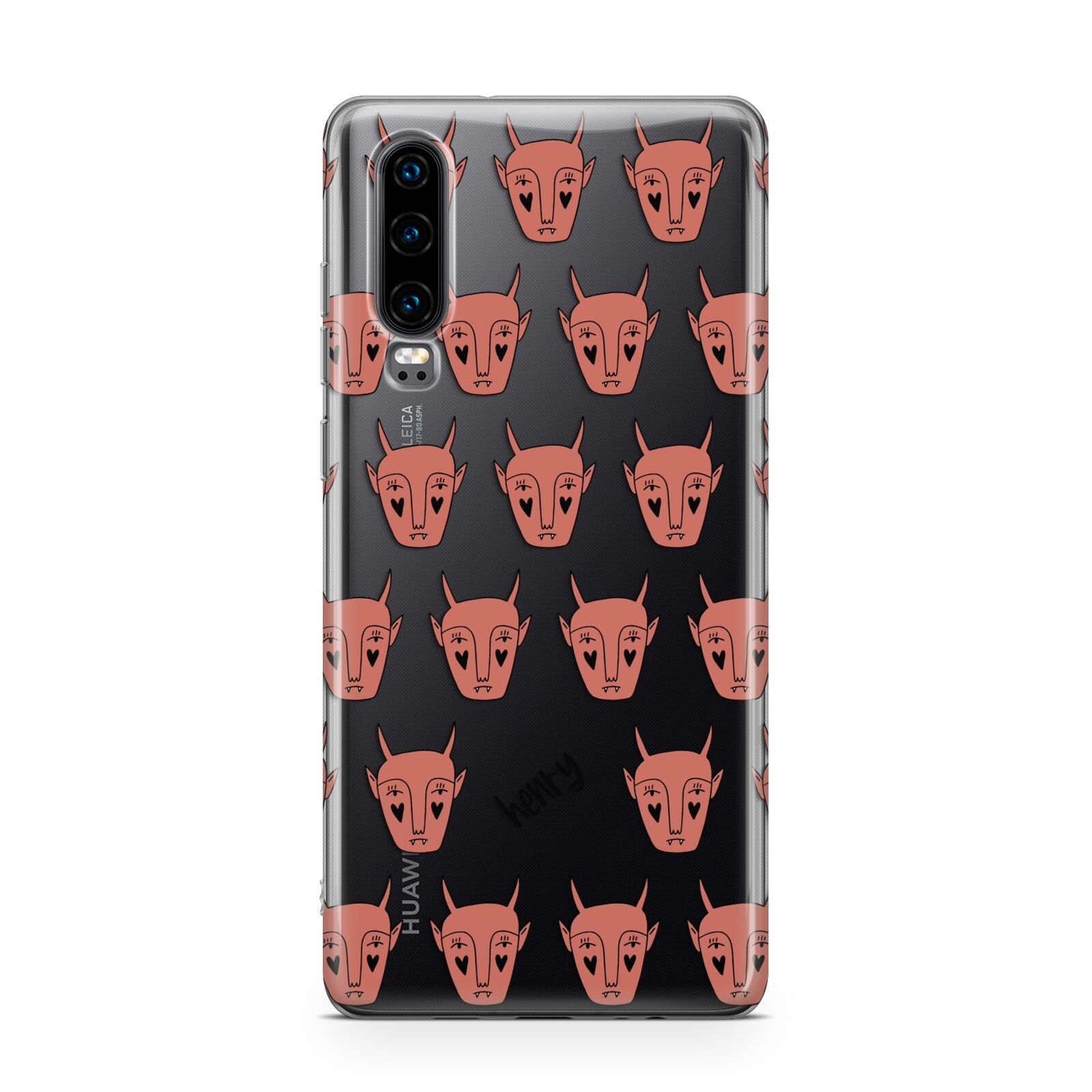 Pink Horned Halloween Personalised Huawei P30 Phone Case