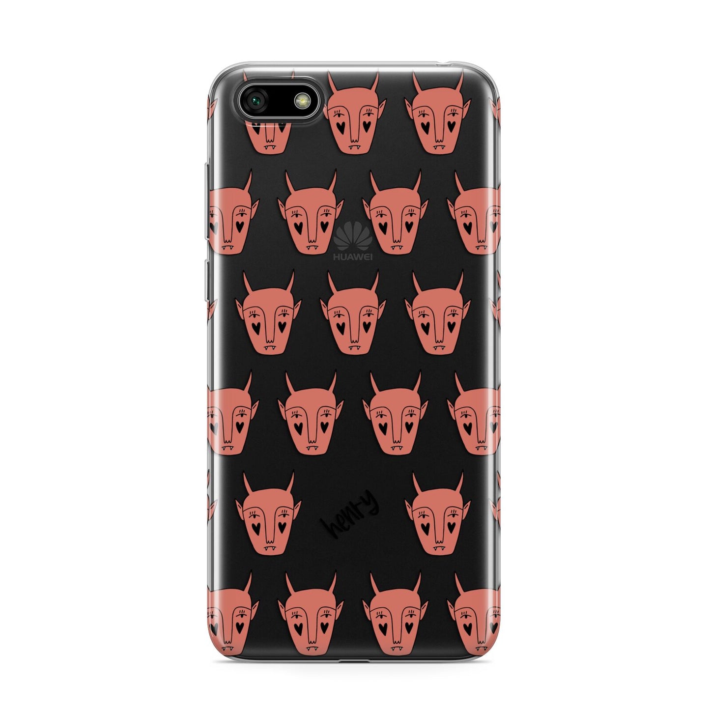 Pink Horned Halloween Personalised Huawei Y5 Prime 2018 Phone Case