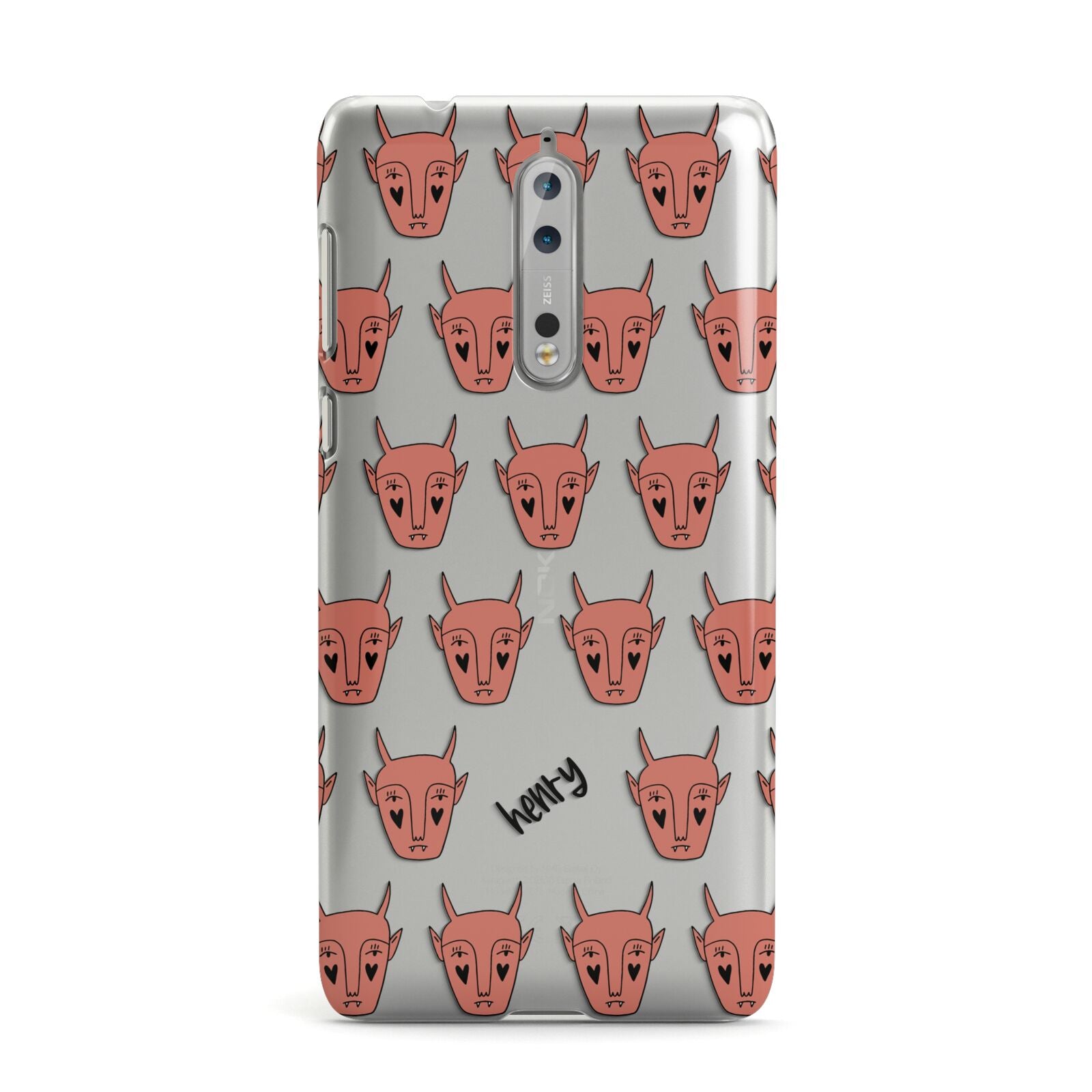 Pink Horned Halloween Personalised Nokia Case