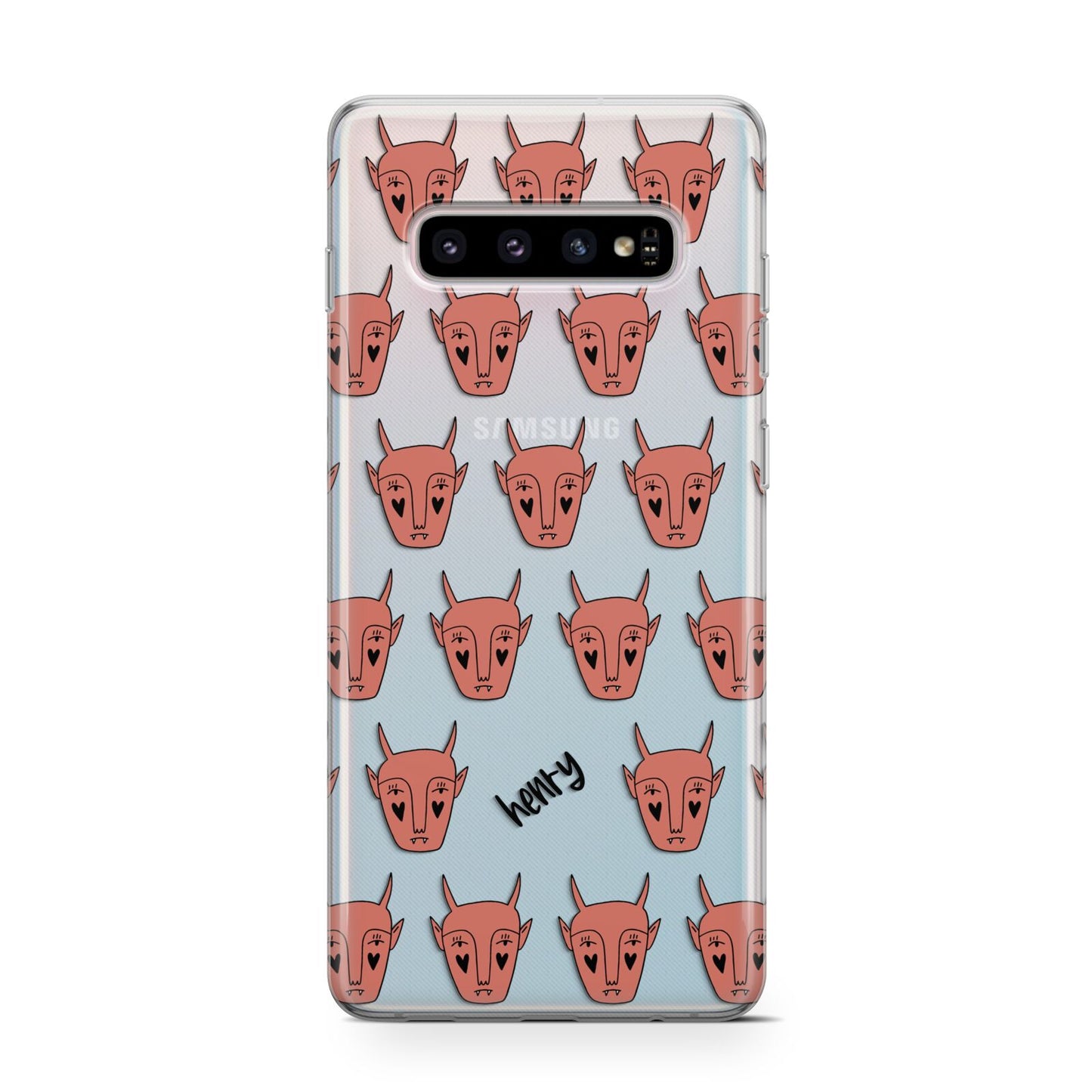 Pink Horned Halloween Personalised Protective Samsung Galaxy Case