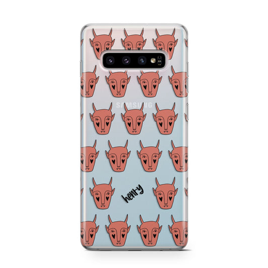 Pink Horned Halloween Personalised Protective Samsung Galaxy Case