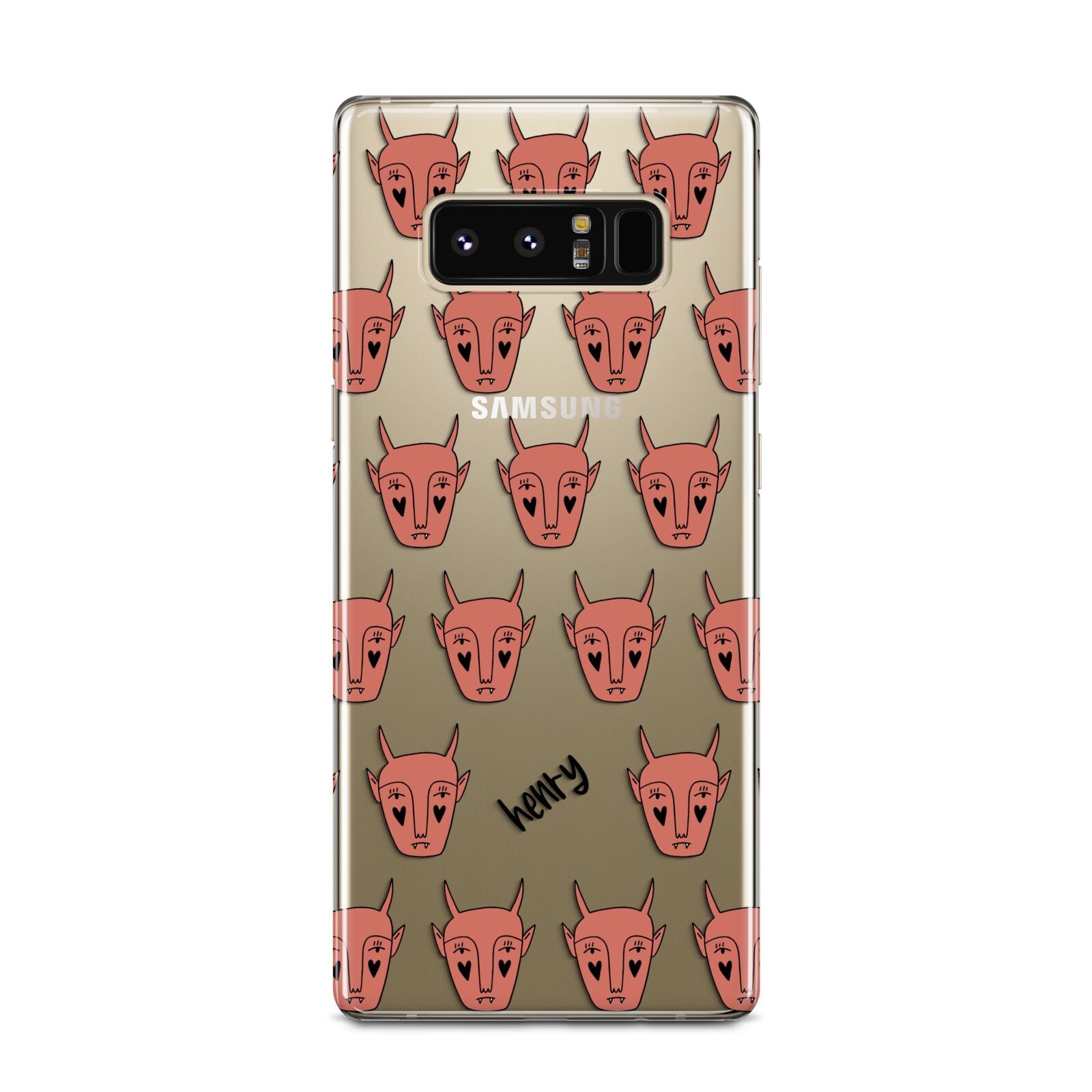 Pink Horned Halloween Personalised Samsung Galaxy Note 8 Case