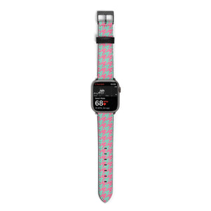 Pink Houndstooth Watch Strap