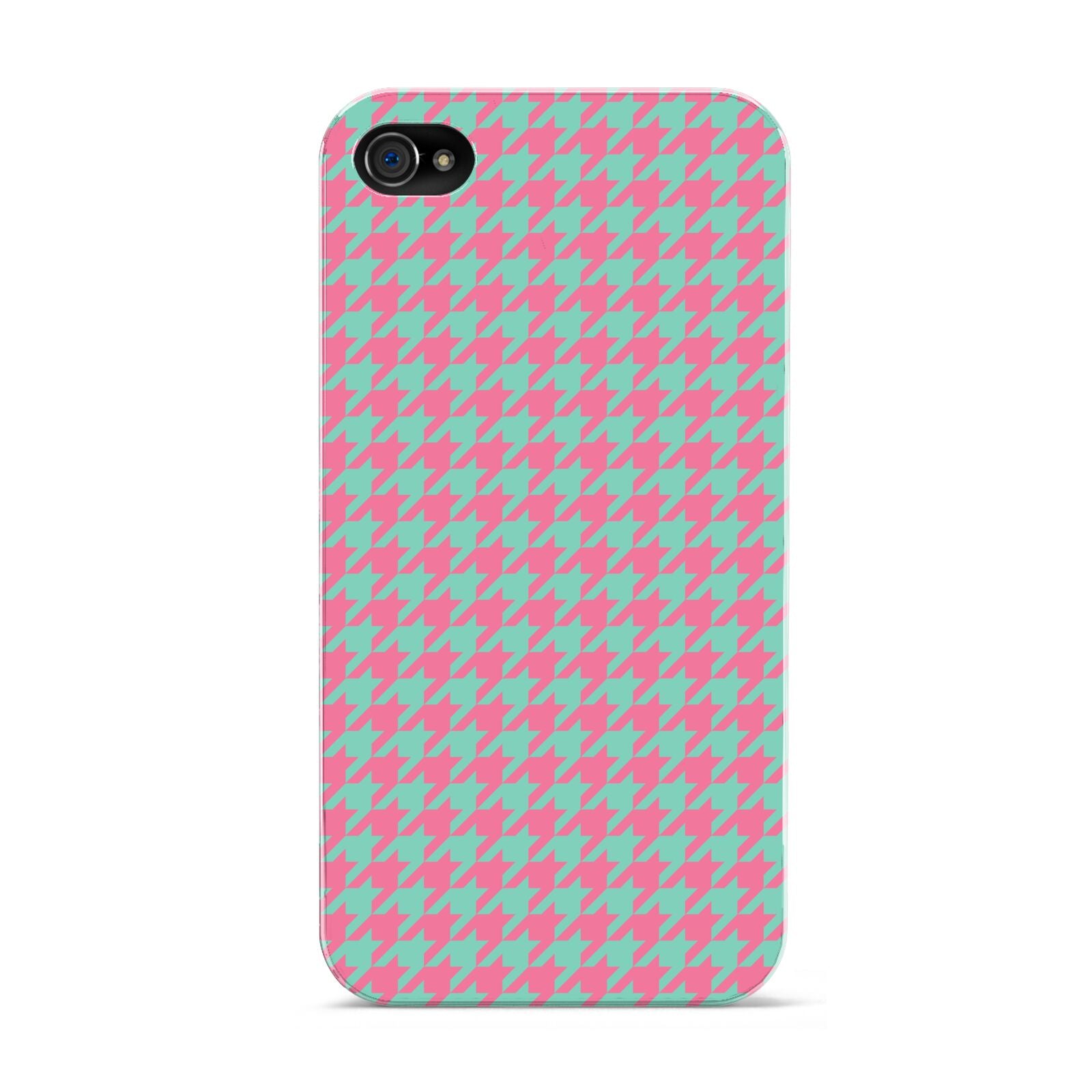 Pink Houndstooth Apple iPhone 4s Case