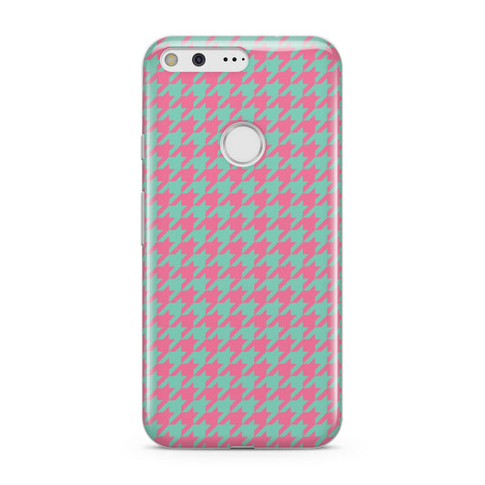 Pink Houndstooth Google Pixel Case