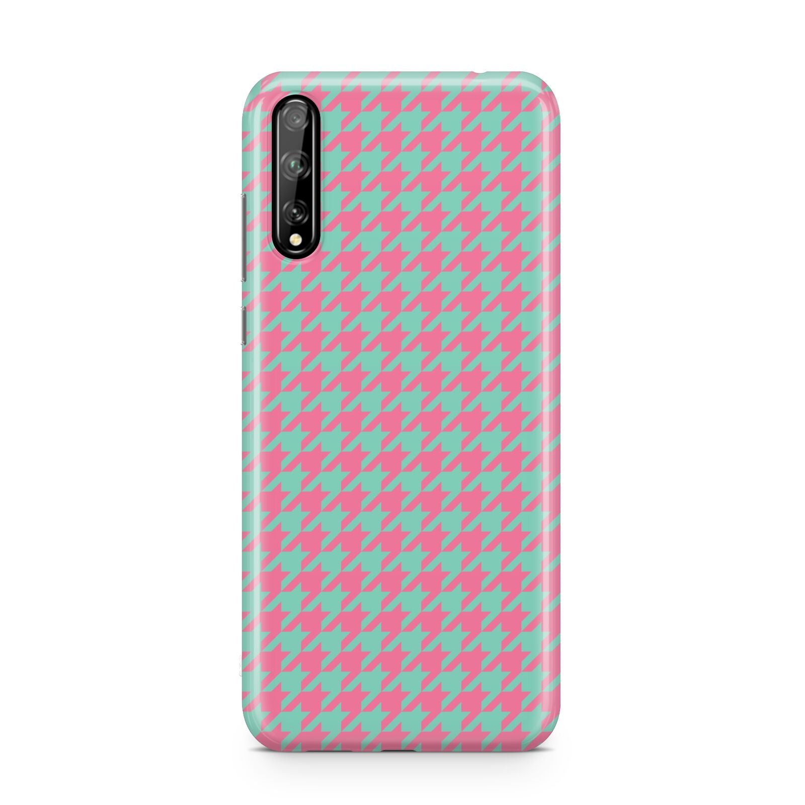 Pink Houndstooth Huawei Enjoy 10s Phone Case