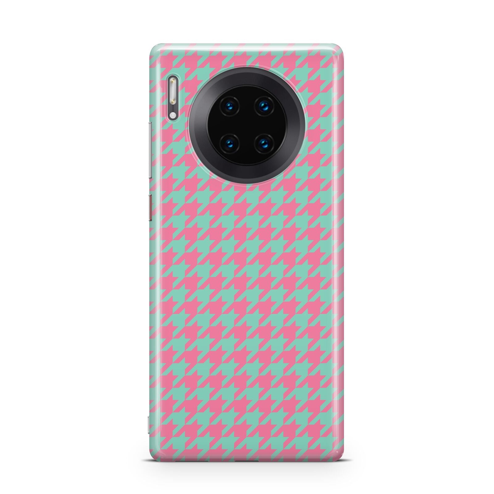 Pink Houndstooth Huawei Mate 30 Pro Phone Case