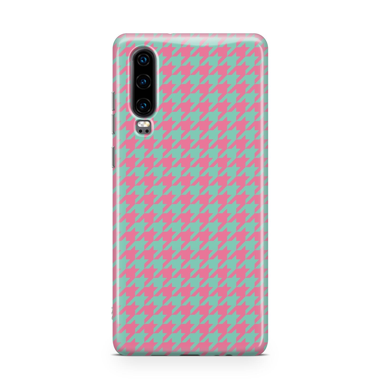 Pink Houndstooth Huawei P30 Phone Case