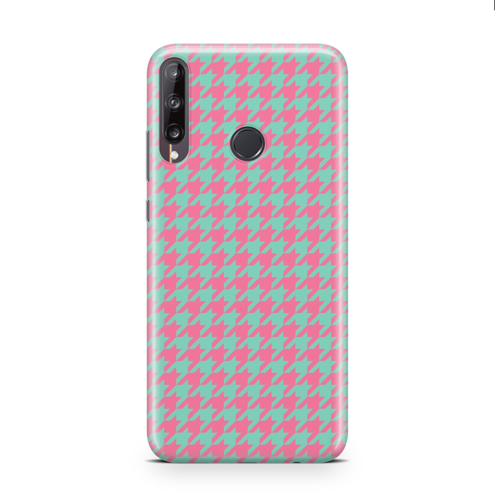 Pink Houndstooth Huawei P40 Lite E Phone Case