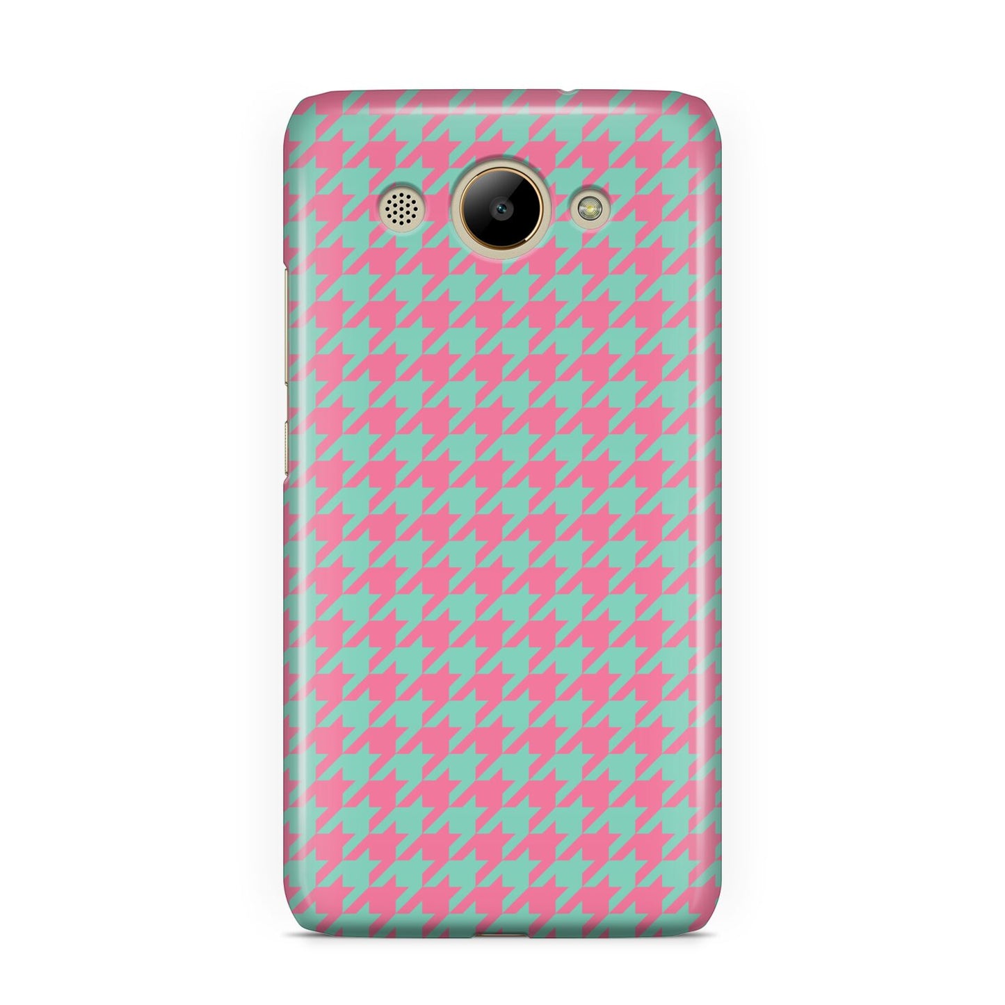 Pink Houndstooth Huawei Y3 2017