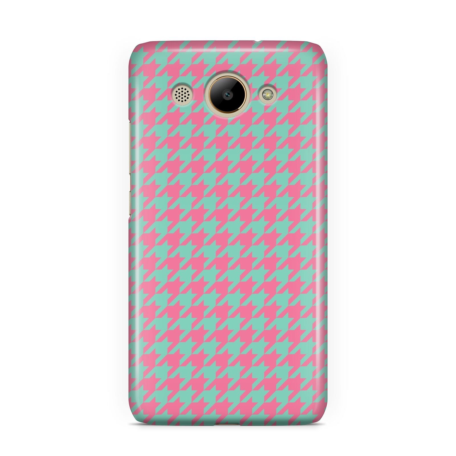 Pink Houndstooth Huawei Y3 2017