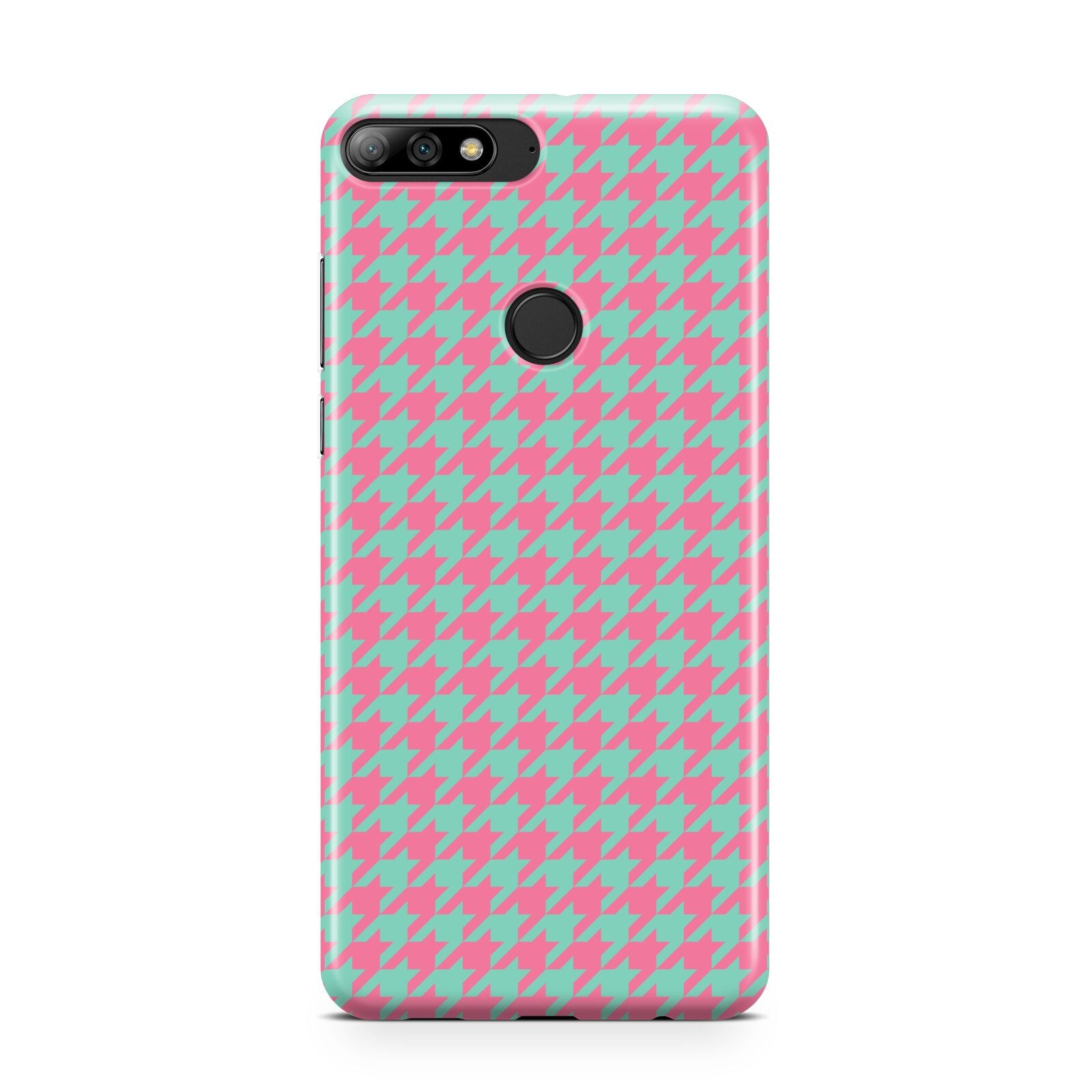 Pink Houndstooth Huawei Y7 2018