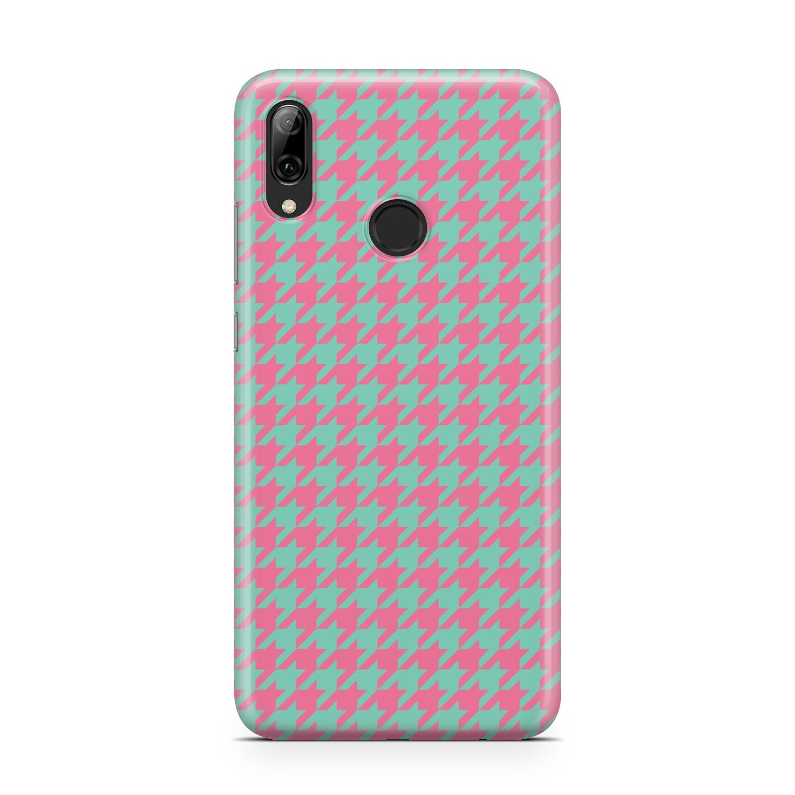 Pink Houndstooth Huawei Y7 2019