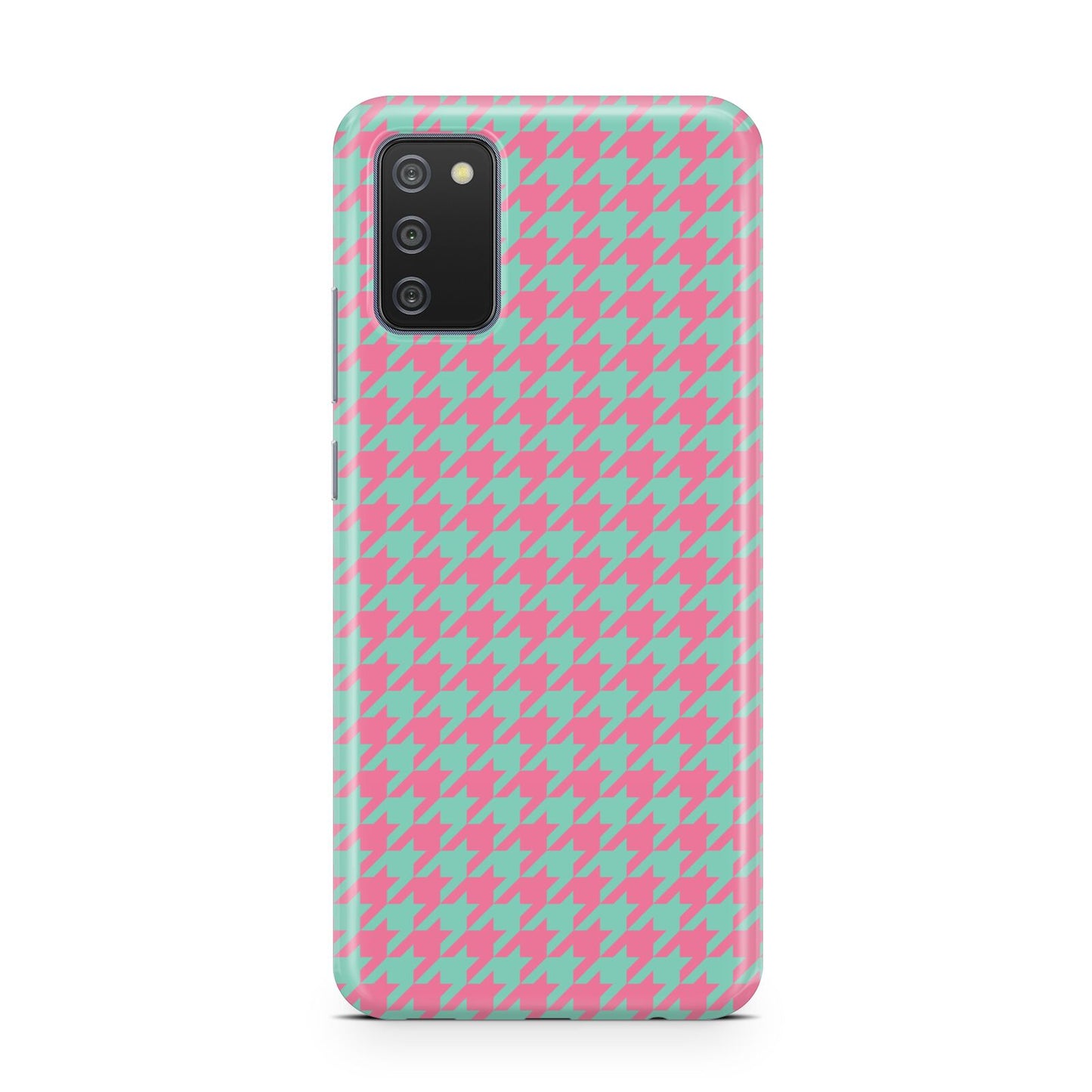 Pink Houndstooth Samsung A02s Case