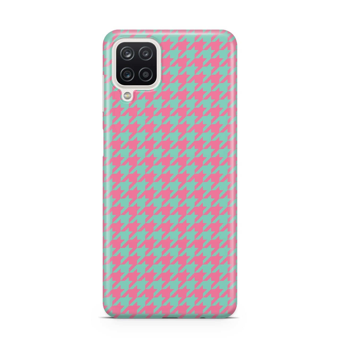 Pink Houndstooth Samsung A12 Case