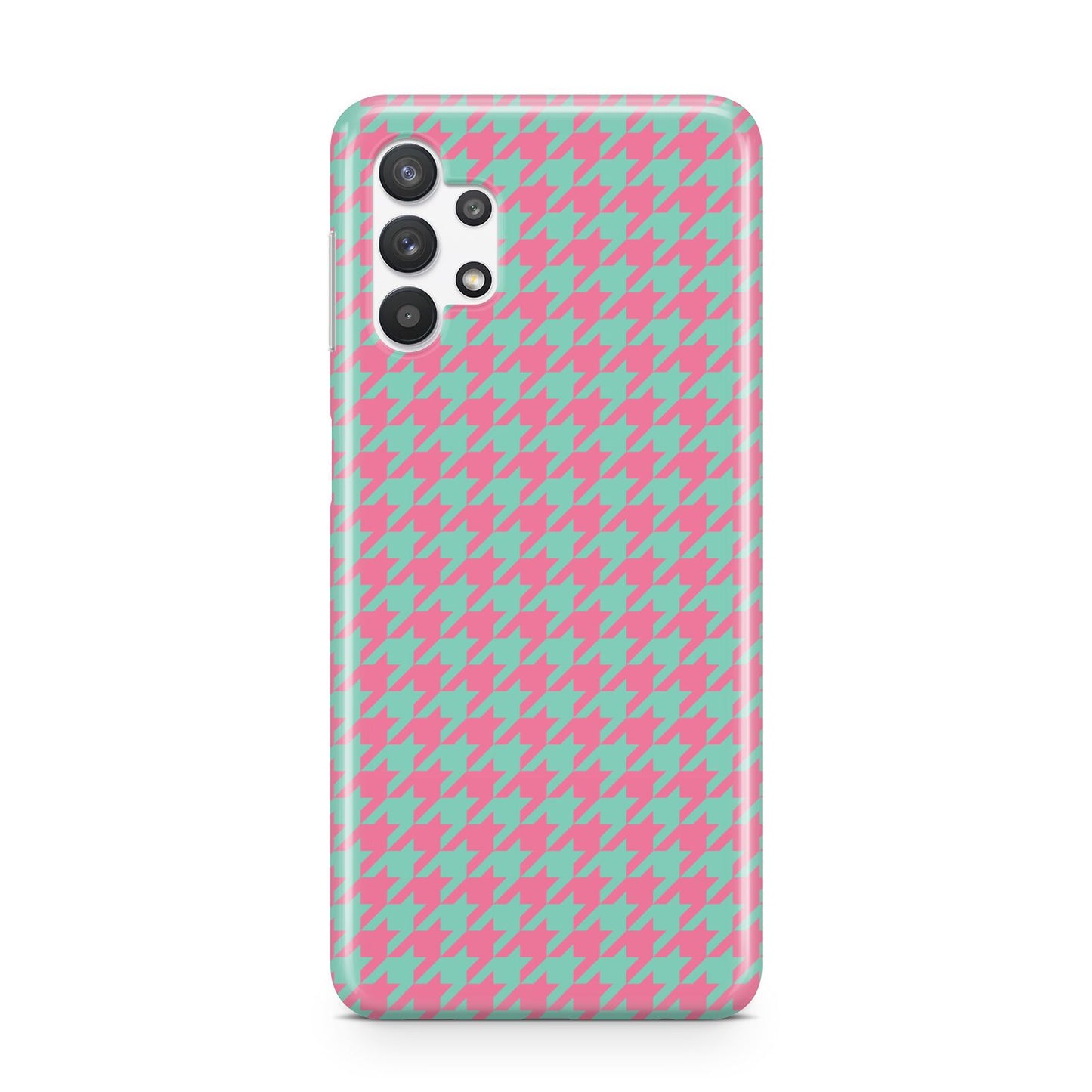 Pink Houndstooth Samsung A32 5G Case