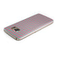 Pink Houndstooth Samsung Galaxy Case Top Cutout