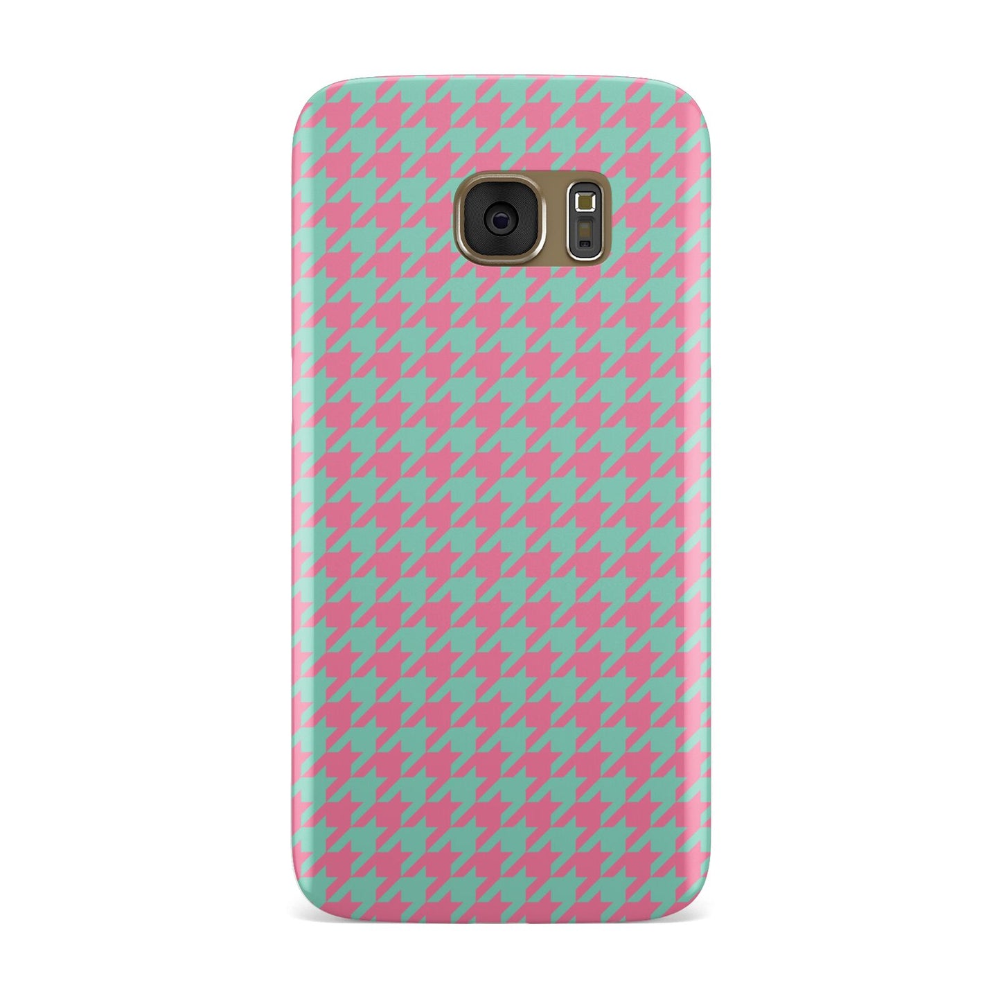 Pink Houndstooth Samsung Galaxy Case