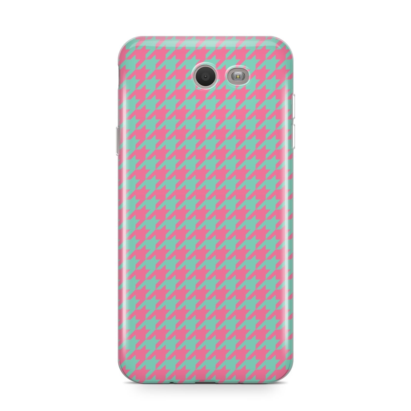 Pink Houndstooth Samsung Galaxy J7 2017 Case