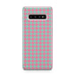 Pink Houndstooth Samsung Galaxy S10 Plus Case