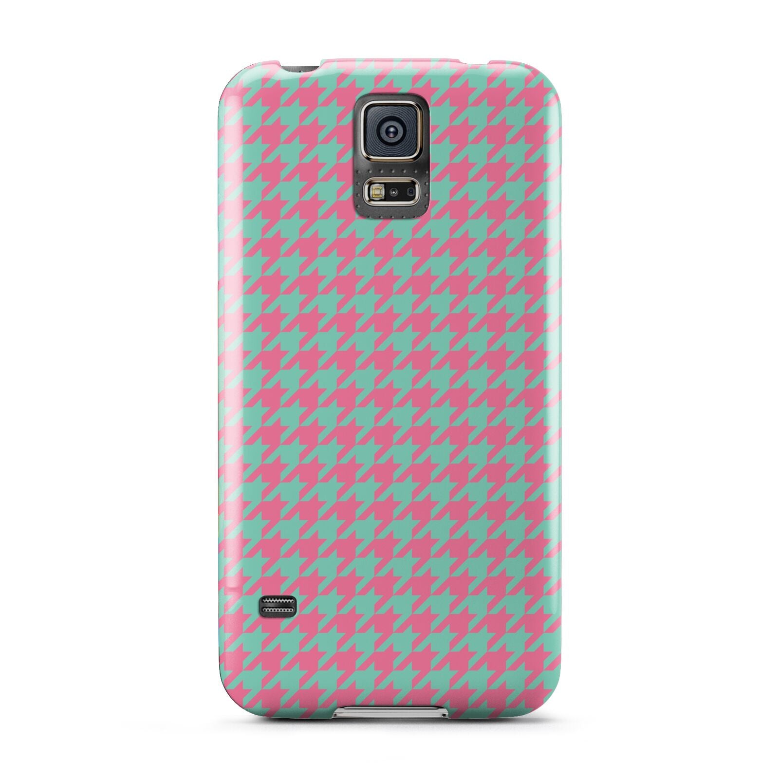 Pink Houndstooth Samsung Galaxy S5 Case