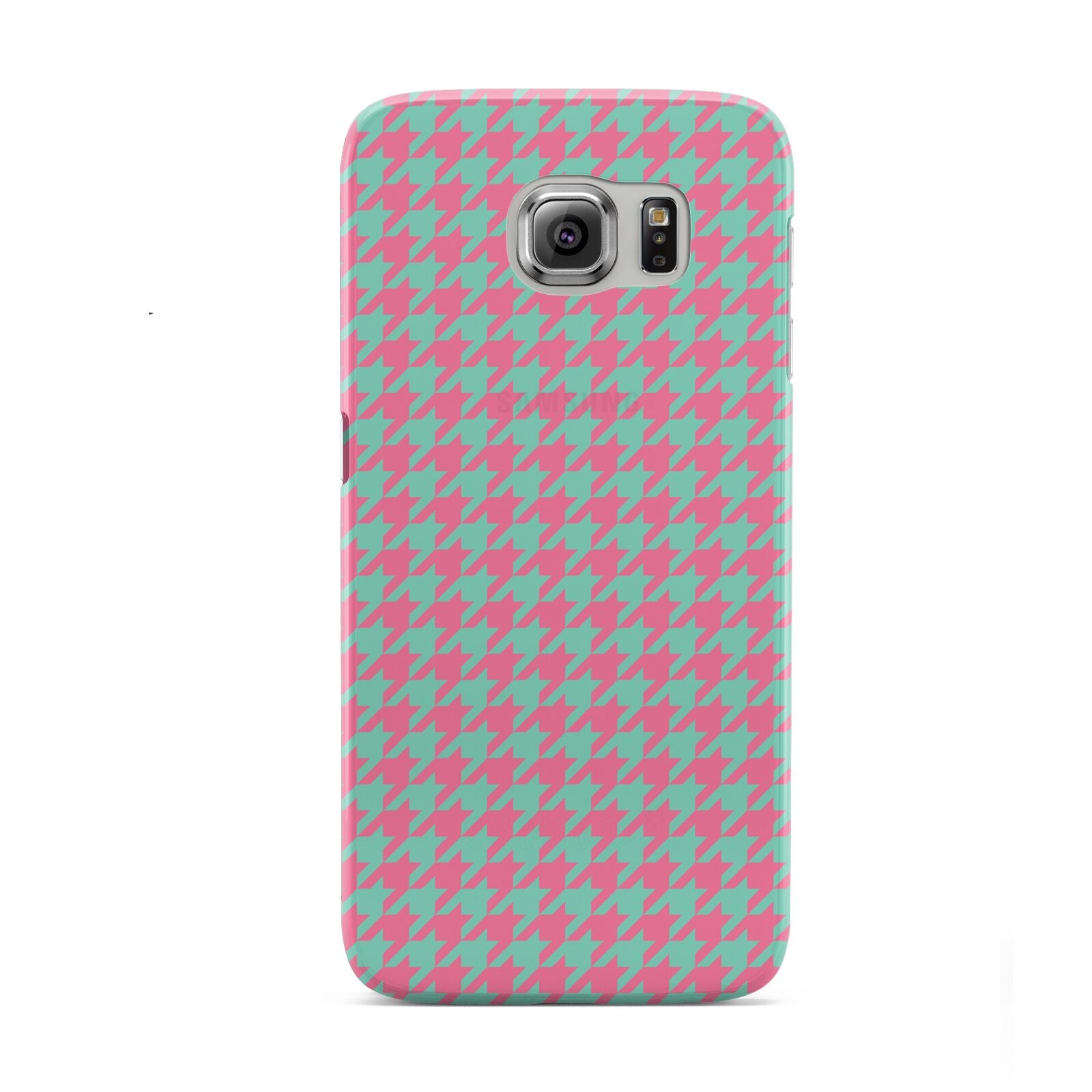 Pink Houndstooth Samsung Galaxy S6 Case