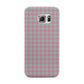 Pink Houndstooth Samsung Galaxy S6 Edge Case