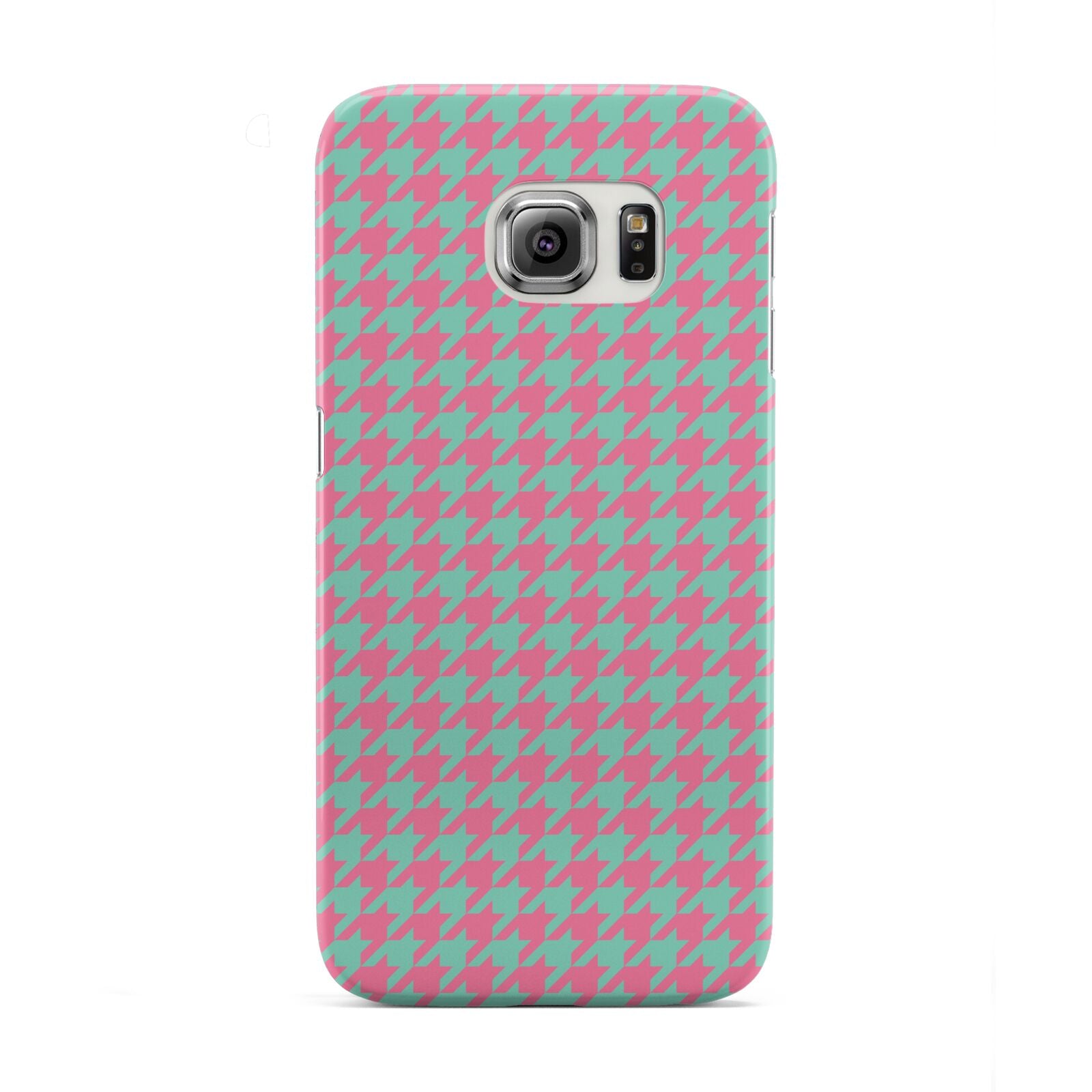 Pink Houndstooth Samsung Galaxy S6 Edge Case