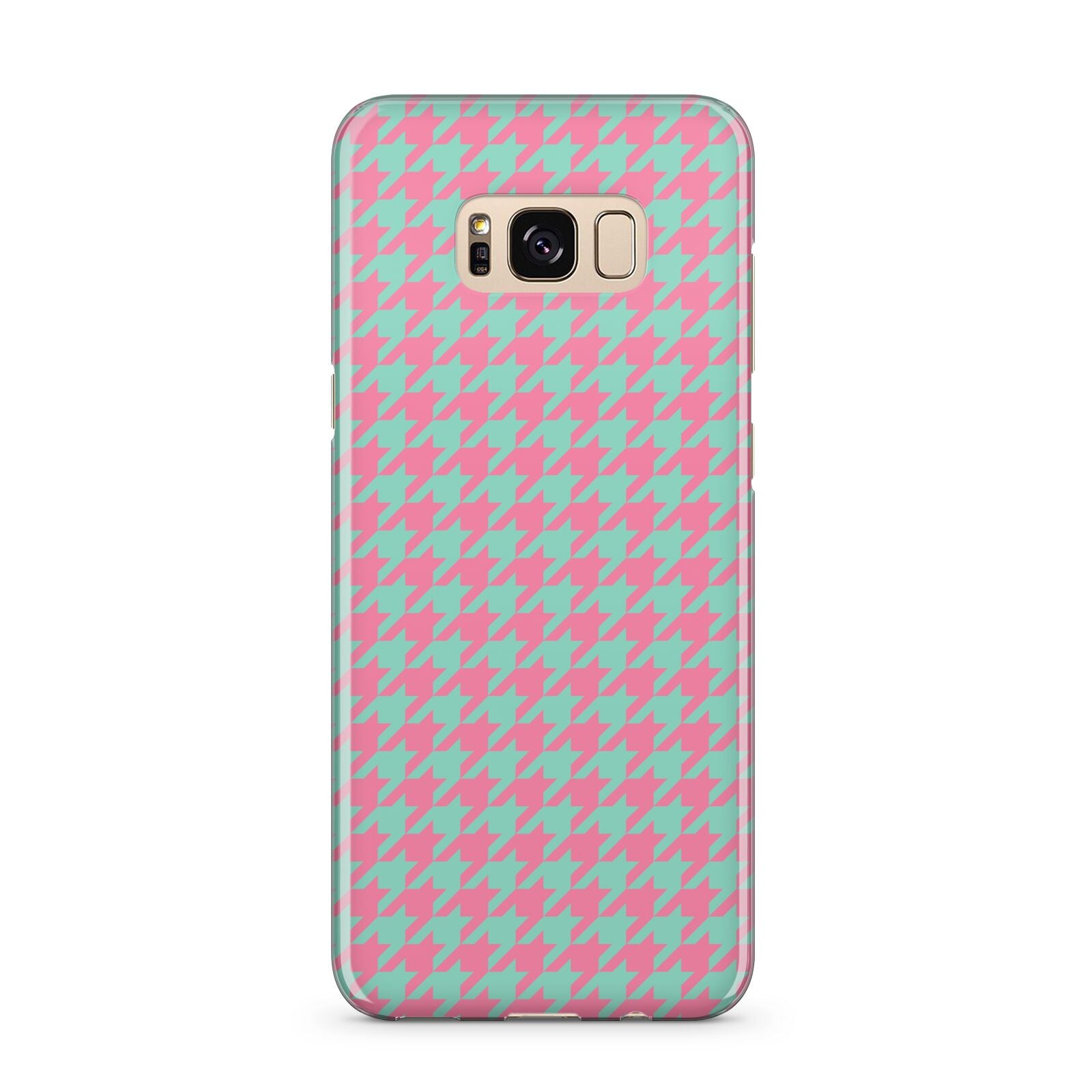 Pink Houndstooth Samsung Galaxy S8 Plus Case