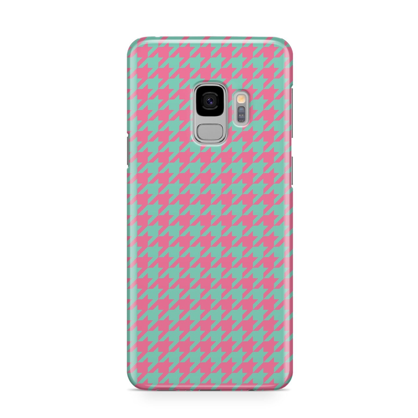 Pink Houndstooth Samsung Galaxy S9 Case