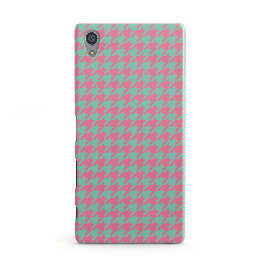 Pink Houndstooth Sony Xperia Case