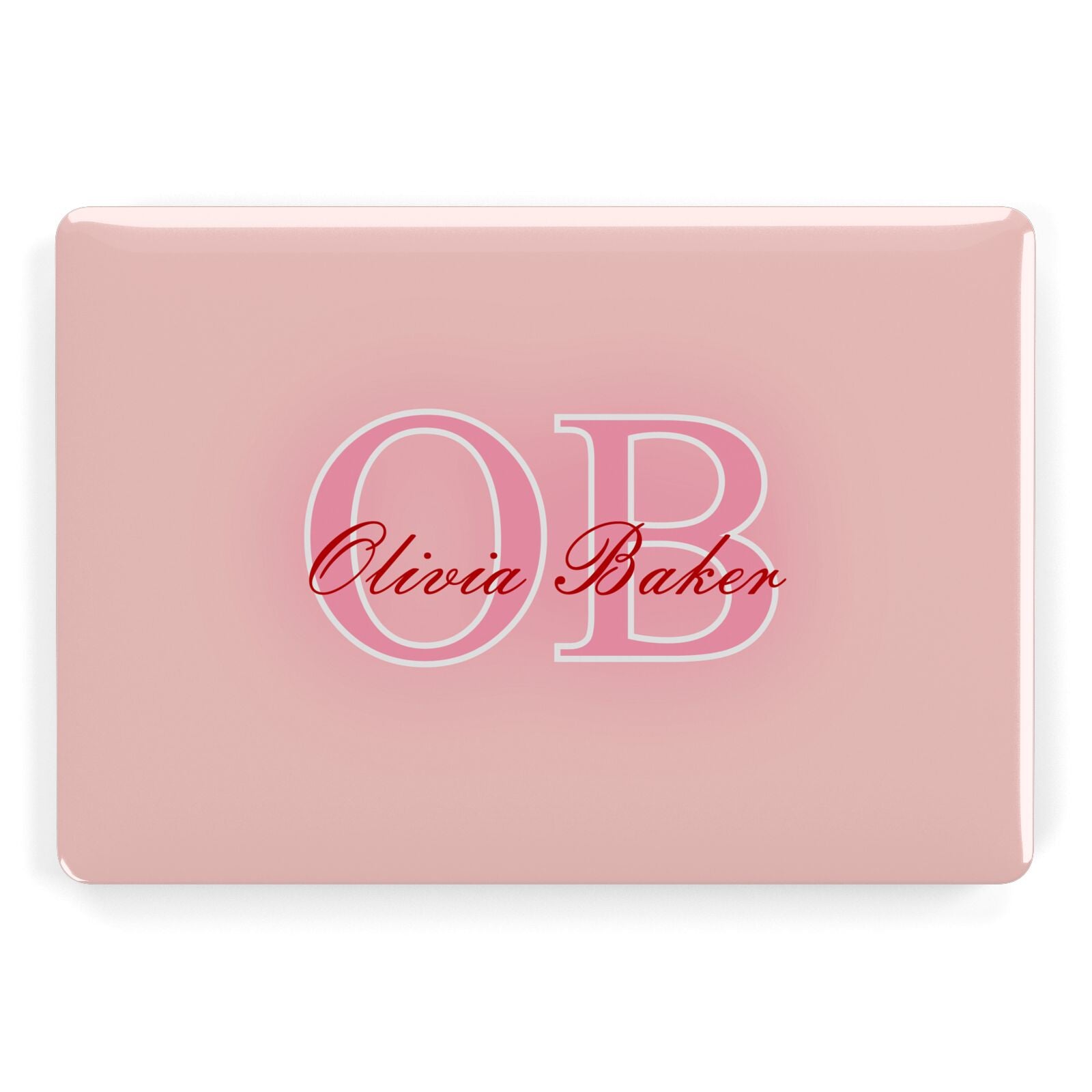 Pink Initials Personalised Apple MacBook Case