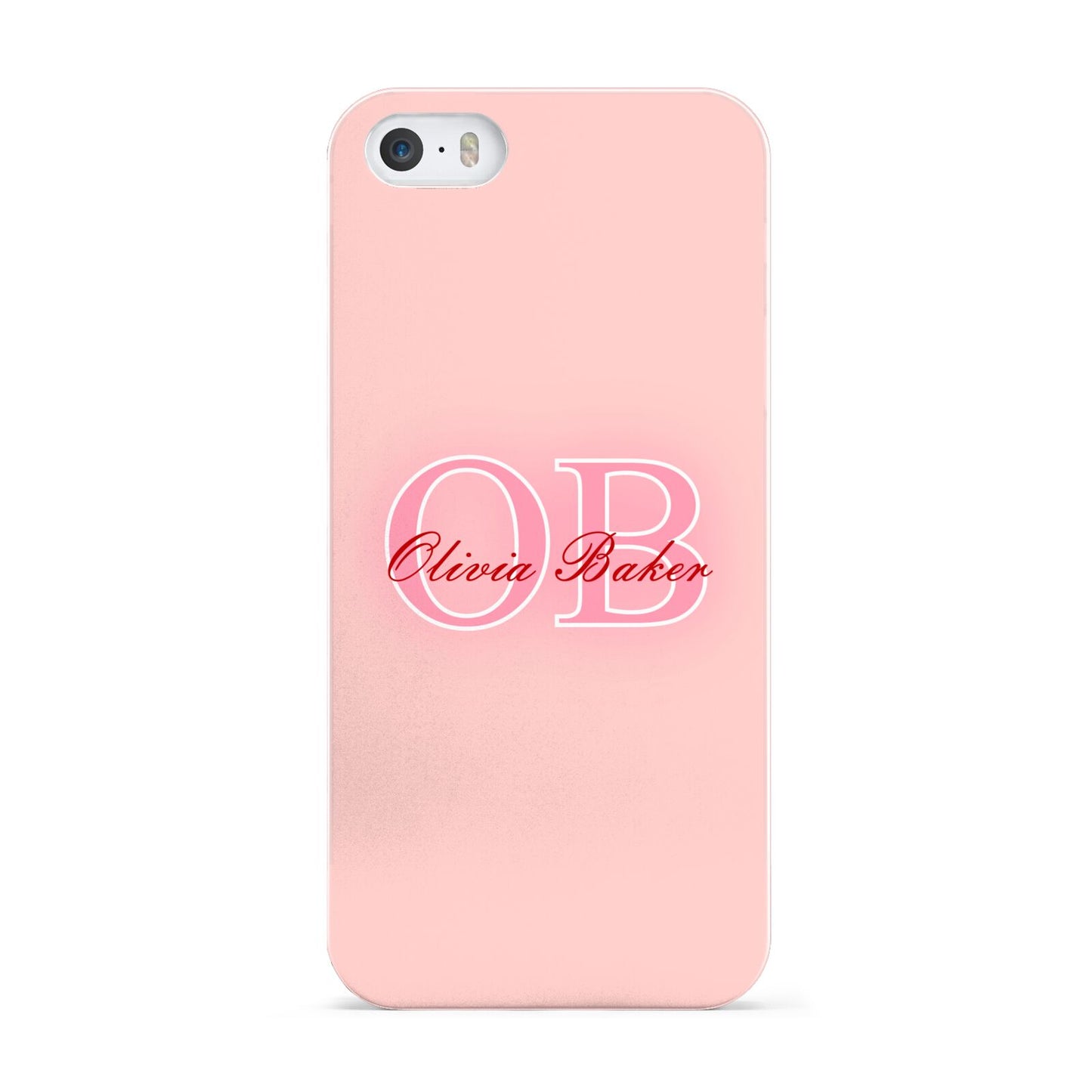 Pink Initials Personalised Apple iPhone 5 Case