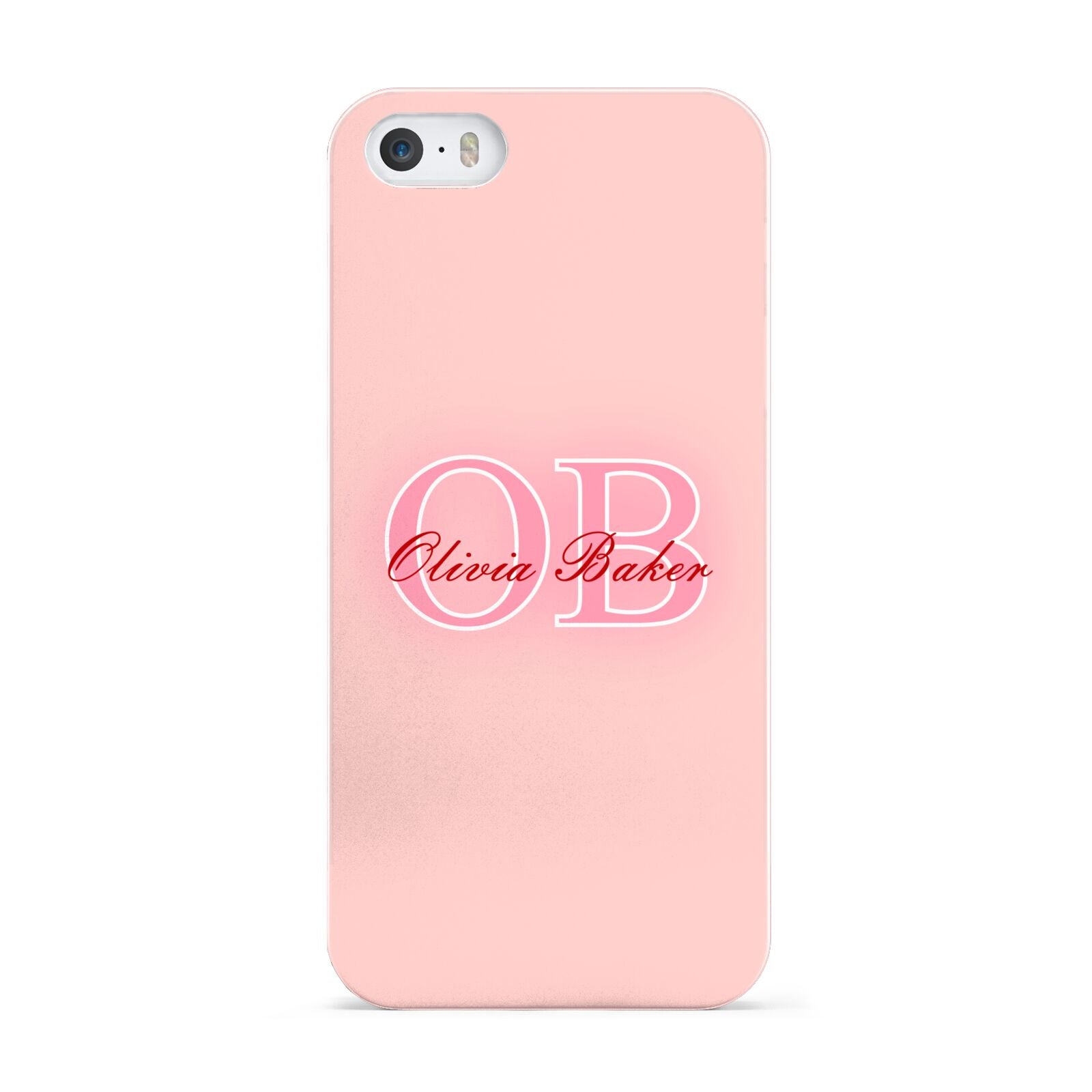 Pink Initials Personalised Apple iPhone 5 Case