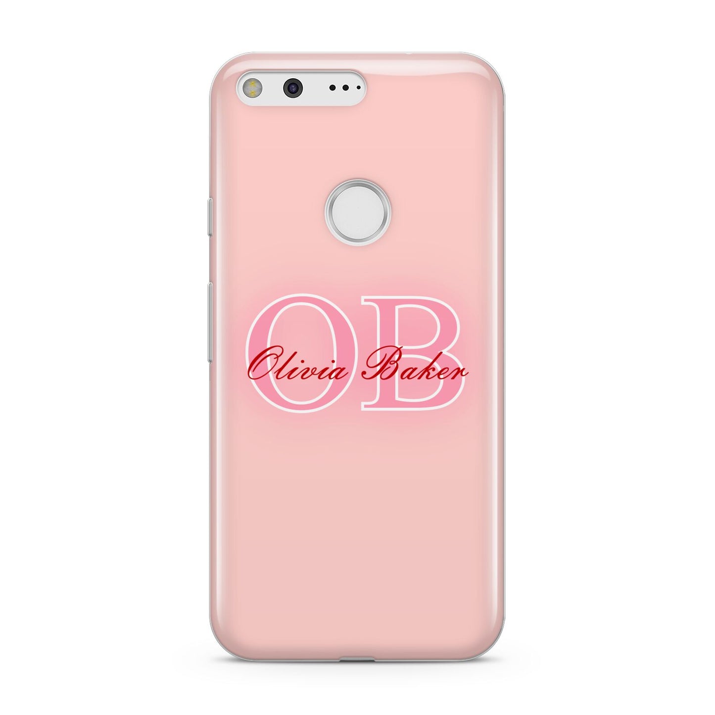 Pink Initials Personalised Google Pixel Case