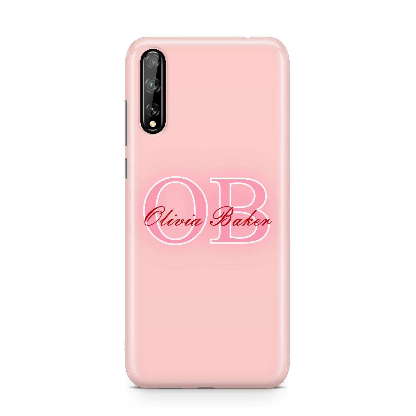 Pink Initials Personalised Huawei Enjoy 10s Phone Case