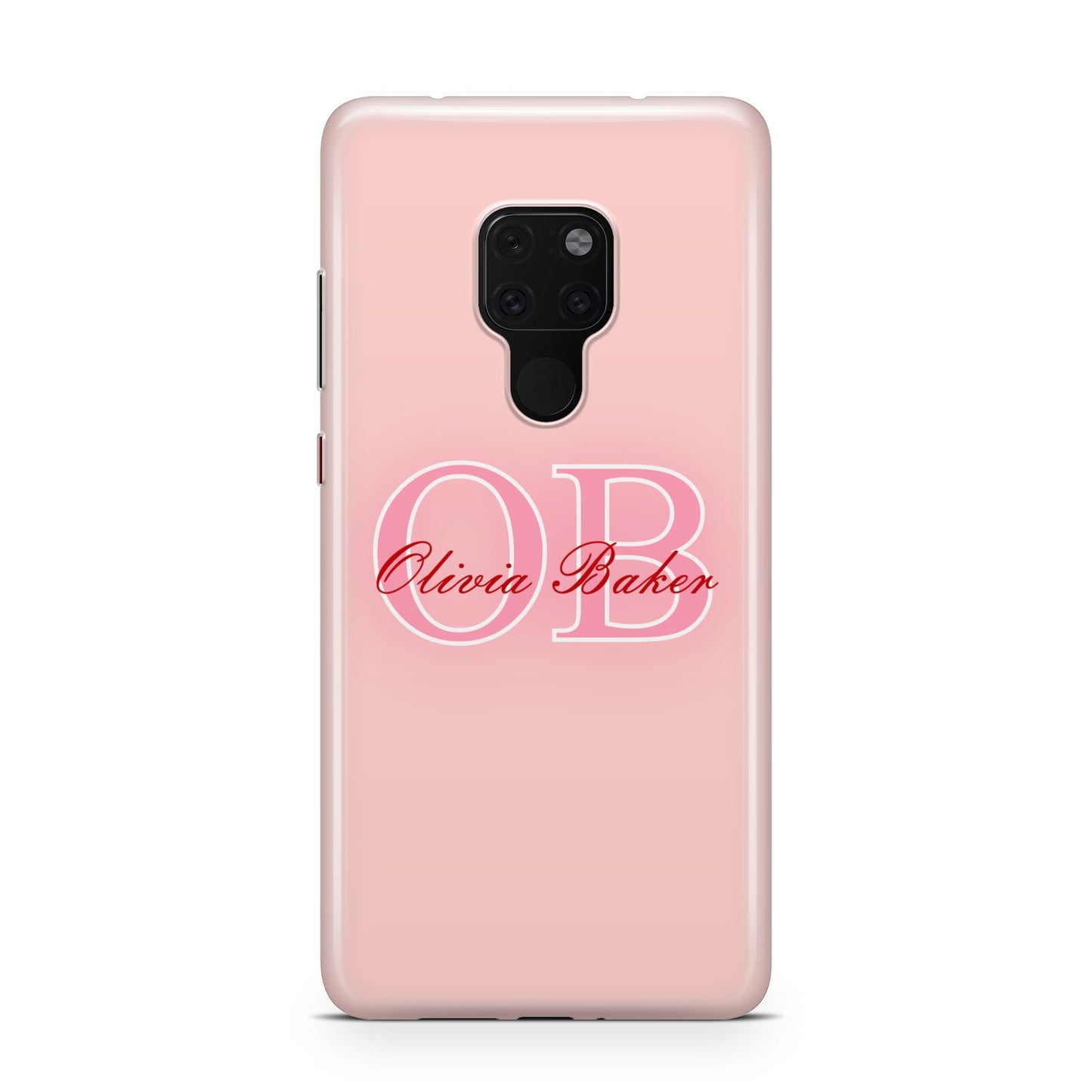 Pink Initials Personalised Huawei Mate 20 Phone Case