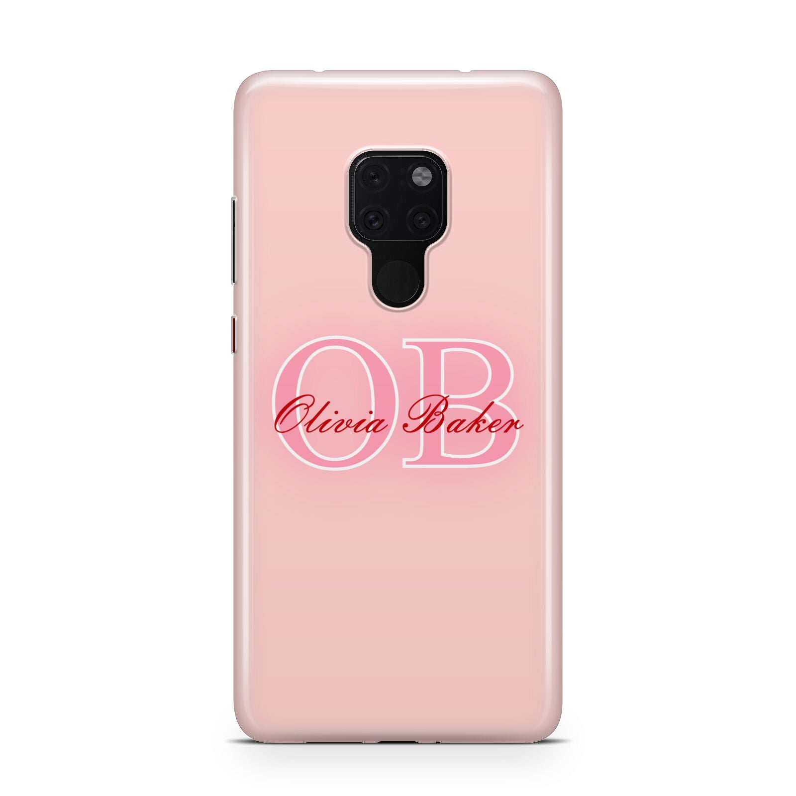 Pink Initials Personalised Huawei Mate 20 Phone Case