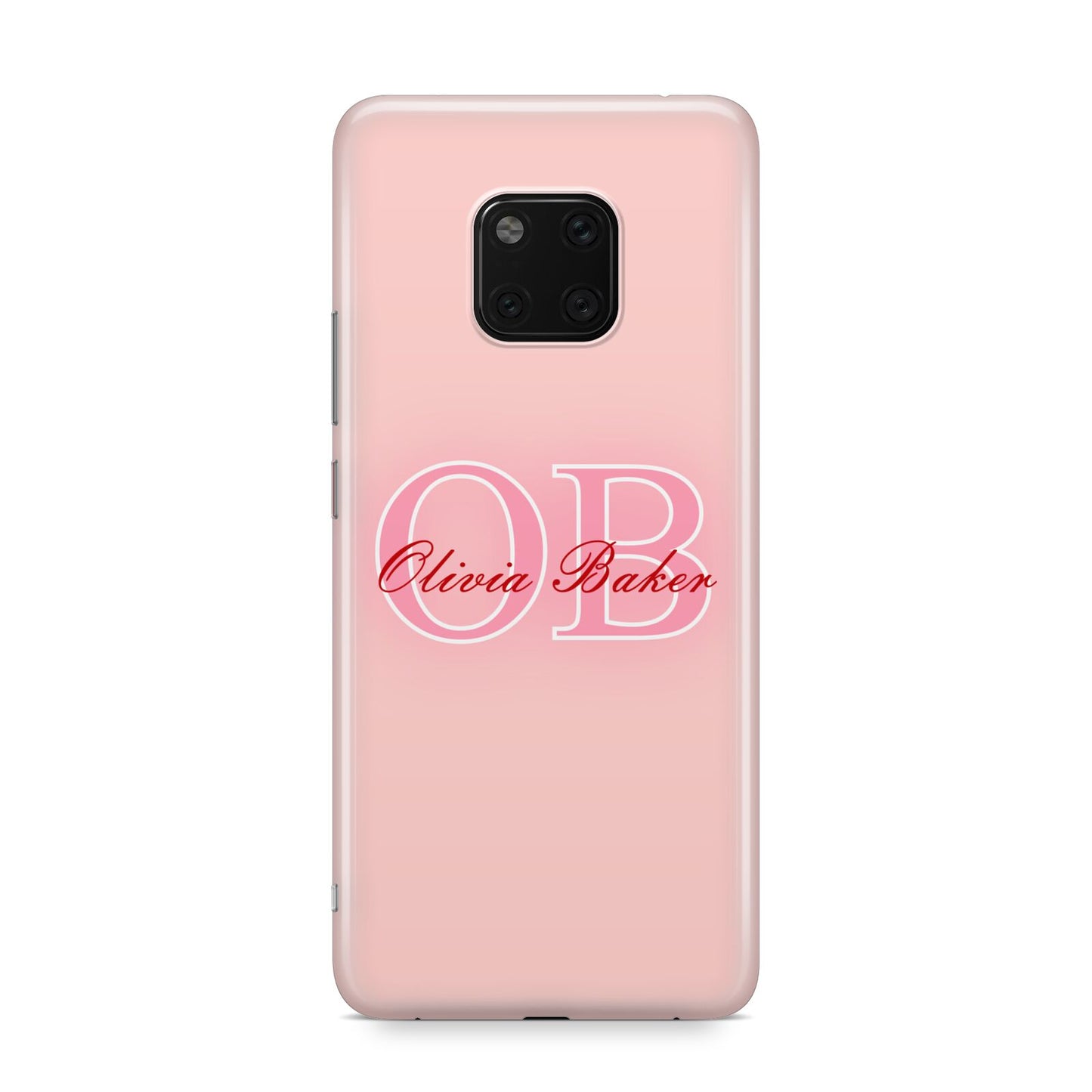 Pink Initials Personalised Huawei Mate 20 Pro Phone Case